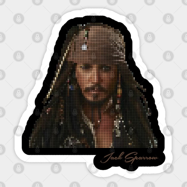 Jack Sparrow -Johnny Depp Sticker by raaak